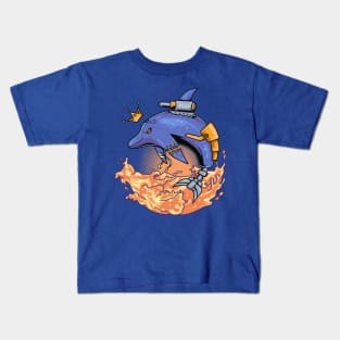 Cute Cyborg Dolphin Kids T-Shirt